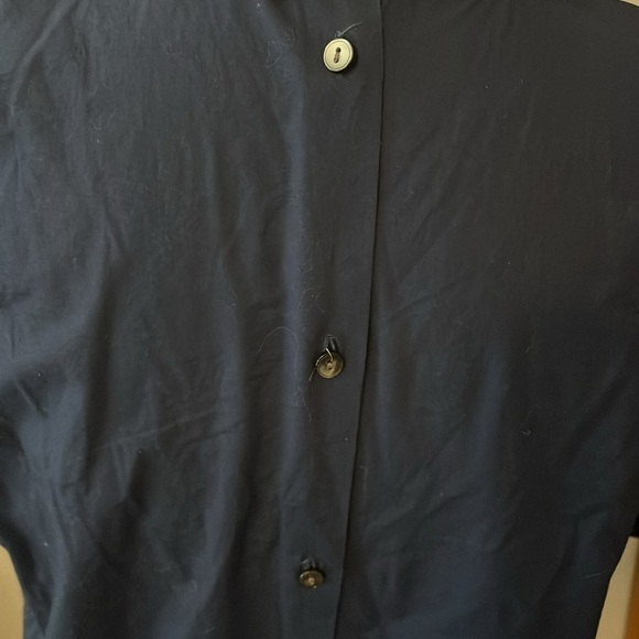 Madewell Navy Blue Gem Collar Short Sleeve Blouse Medium - Picture 6 of 8